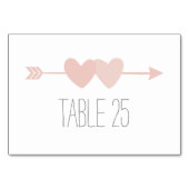 Zwei Herzen Tischnummer (Vorderseite)