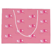 Zwei Herzen treffen sich als eine Große Geschenktüte (Rückseite)