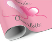 Zwei Herzen treffen sich als eine individuelle Hoc Geschenkpapier (Rolleneckpunkt)