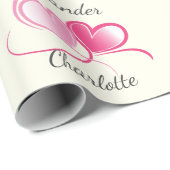 Zwei Herzen treffen sich als eine individuelle Hoc Geschenkpapier (Rolleneckpunkt)