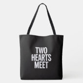 Zwei Herzen treffen sich Tasche (Rückseite)