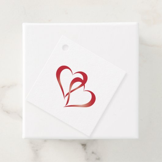 Zwei Herzen verbunden Geschenkanhänger (Beispiel)