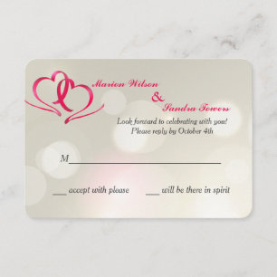 Zwei Herzen vereinigten Wartekarten Einladung