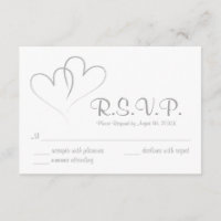 Zwei Herzen verwoben Wedding RSVP Card