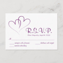 Zwei Herzen verwoben Wedding RSVP Card