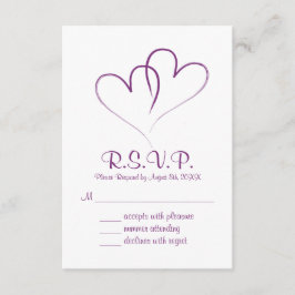 Zwei Herzen verwoben Wedding RSVP Card