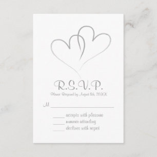 Zwei Herzen verwoben Wedding RSVP Card Karte