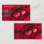 Zwei Herzen Visitenkarte (Vorne/Hinten)