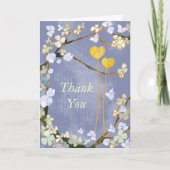 Zwei Herzen: Wedding Dankes- Karten (Vorderseite)