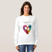 zwei Herzen werden als eine zusammengeführt Sweatshirt (Vorne ganz)