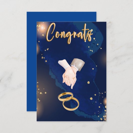 Zwei Herzen werden zu einem Glückwunsch Hochzeitsk (Vorne/Hinten)