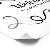 Zwei Herzen Willkommen bei unserem Hochzeitszeiche Fotodruck (Ecke)