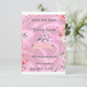 Zwei Herzen zu einer Einladung Hochzeitskarten (Stehend Vorderseite)