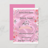 Zwei Herzen zu einer Einladung Hochzeitskarten (Vorne/Hinten)