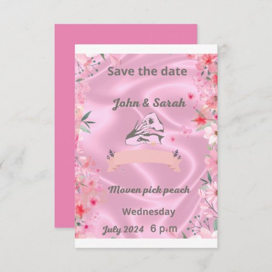 Zwei Herzen zu einer Einladung Hochzeitskarten (Vorne/Hinten)