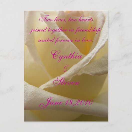 Zwei Herzen, zwei Leben Ankündigungspostkarte (Vorderseite)