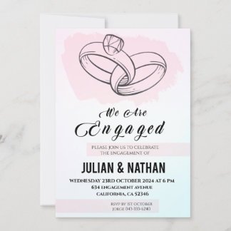 Zwei Herzen, zwei Ringe versprechen für immer Einladung