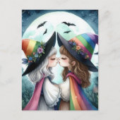Zwei Hexen Kiss Pride Serie Postkarte (Vorderseite)