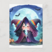 Zwei Hexen Kiss Pride Serie Wasserfarbe Postkarte (Vorderseite)