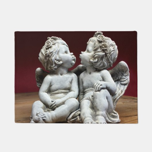 Zwei Himmlische Angel Cherubs Fußmatte (Vorderseite)