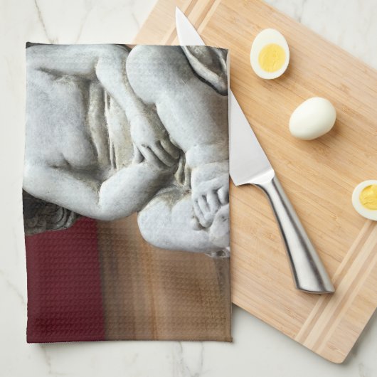 Zwei himmlische Engels-Engel Geschirrtuch (Viertel Falte)