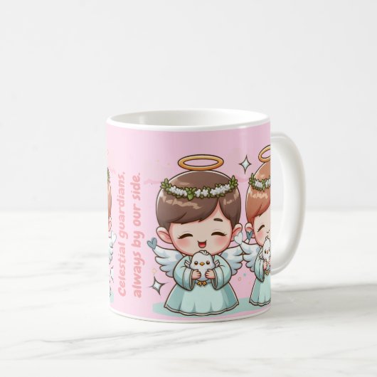 Zwei himmlische Wächter Kaffeetasse (VorderseiteRechts)