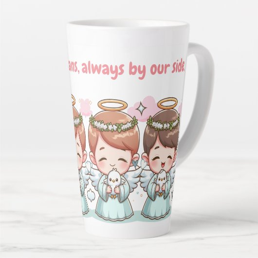 Zwei himmlische Wächter Milchtasse (Rechte Ecke)