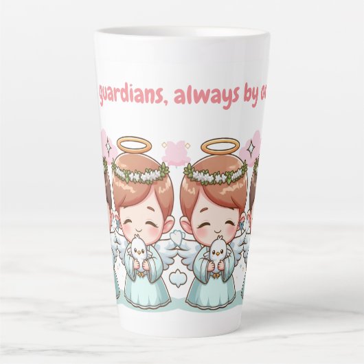 Zwei himmlische Wächter Milchtasse (Vorderseite)