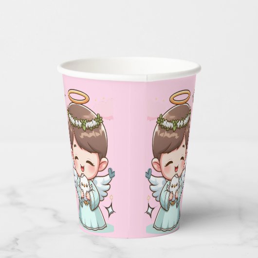 Zwei Himmlische Wächter Pappbecher (Rechts)