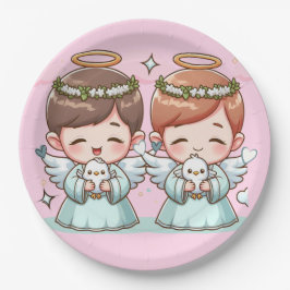 Zwei Himmlische Wächter Pappteller