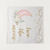 Zwei Hintergrund des Mondes zwei Das Mondbanner Wandteppich (Vorderseite (Horizontal))