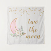 Zwei Hintergrund des Mondes zwei Das Mondbanner Wandteppich (Vorderseite)