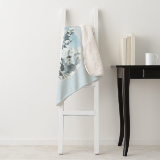 Zwei Hirsche und ein Snowman Sherpa Blanket Sherpadecke (Beispiel)