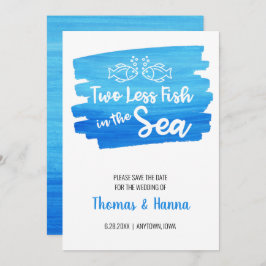 Zwei Hochzeiten im Meerwasser mit weniger Fisch Ge Save The Date