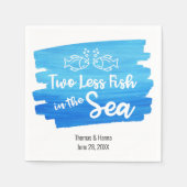 Zwei Hochzeiten im Wasser: weniger Fisch Serviette (Vorderseite)