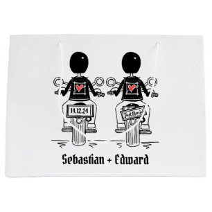 Zwei Hochzeiten mit einem Motorrad Große Geschenktüte