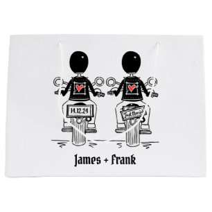 Zwei Hochzeiten mit einem Motorrad Große Geschenktüte