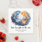 Zwei Hochzeiten mit weniger Fisch am Strand Serviette (Beispiel)