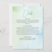 Zwei Hochzeiten mit weniger Fisch in blauem Meer Einladung (Rückseite)