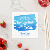 Zwei Hochzeiten Napkins im Meerwasser mit weniger  Serviette (Beispiel)