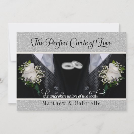 Zwei Hochzeiten oder Zivile Gewerkschaften Einladung (Vorderseite)