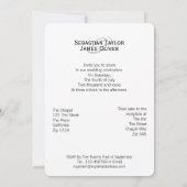 Zwei Hochzeitsgärten in Anzügen Einladung (Rückseite)