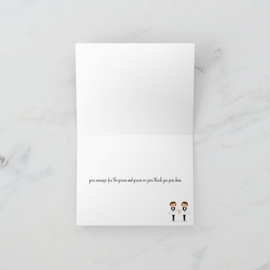 Zwei Hochzeitskarten Dankeskarte (Innenseite)