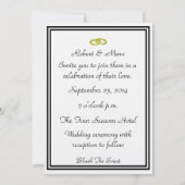 Zwei Hochzeitsräume mit Rainbow Bow Krawatte Einladung (Rückseite)