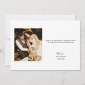 Zwei Hochzeitsskripte für Fotos Dankeskarte (Rückseite)