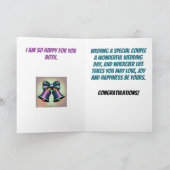 Zwei Hochzeitstage am Sonnenuntergang Herzlichen G Karte (Innenseite)