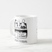Zwei Hochzeitstipendiaten für Cartoon. Kaffeetasse (Vorderseite Links)