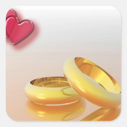 Zwei Hörnchen Quadratischer Aufkleber (Vorderseite)