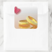 Zwei Hörnchen Quadratischer Aufkleber (Tasche)