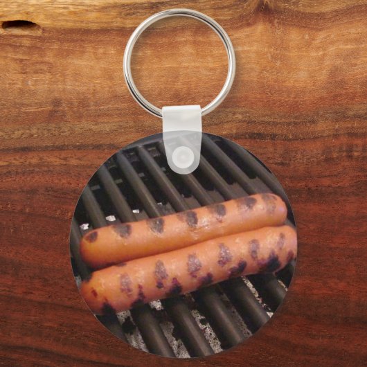 Zwei Hotdogs Grillen Schlüsselanhänger (Vorderseite)